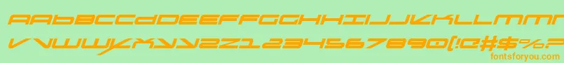 Шрифт Oramaci – оранжевые шрифты на зелёном фоне