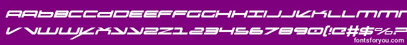 Police Oramaci – polices blanches sur fond violet