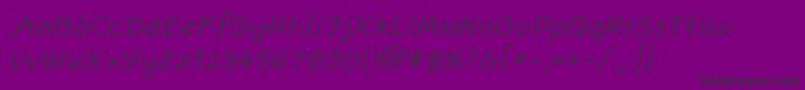 EscriptLtLightItalic Font – Black Fonts on Purple Background