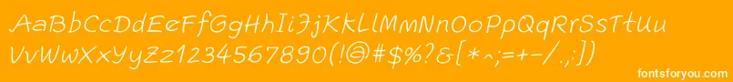 EscriptLtLightItalic Font – White Fonts on Orange Background