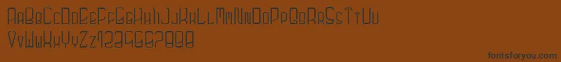 Futuronormal-Schriftart – Schwarze Schriften auf braunem Hintergrund
