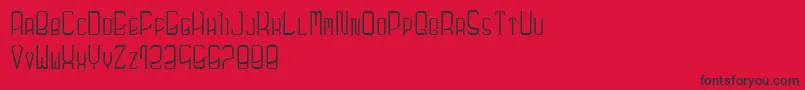 fuente Futuronormal – Fuentes Negras Sobre Fondo Rojo
