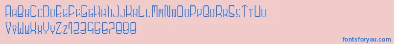 Futuronormal Font – Blue Fonts on Pink Background