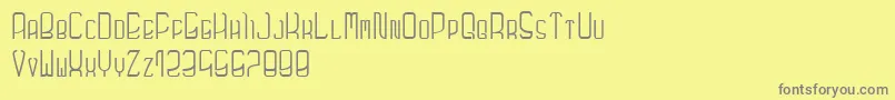 Futuronormal Font – Gray Fonts on Yellow Background