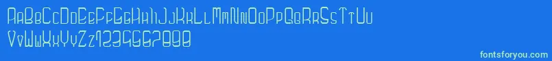 Futuronormal Font – Green Fonts on Blue Background