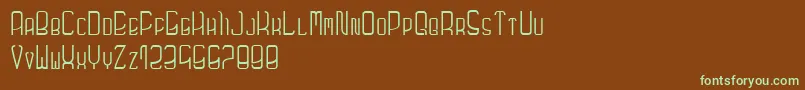 Futuronormal Font – Green Fonts on Brown Background