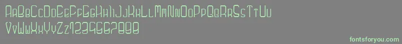 Futuronormal-Schriftart – Grüne Schriften auf grauem Hintergrund