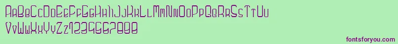 Futuronormal-Schriftart – Violette Schriften auf grünem Hintergrund
