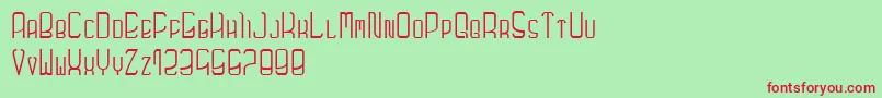 Futuronormal Font – Red Fonts on Green Background