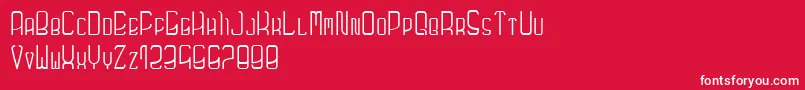 Futuronormal Font – White Fonts on Red Background