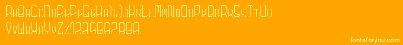 Futuronormal Font – Yellow Fonts on Orange Background