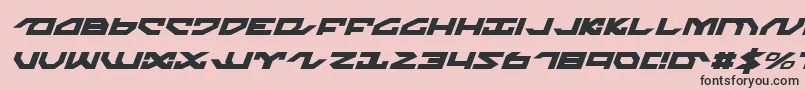 NightrunnerItalic Font – Black Fonts on Pink Background