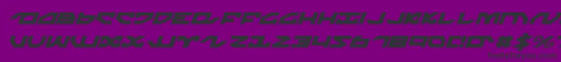 Czcionka NightrunnerItalic – czarne czcionki na fioletowym tle
