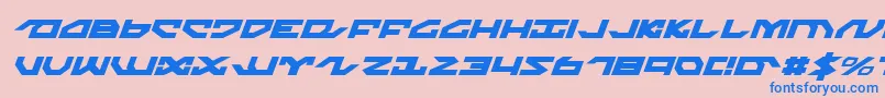 NightrunnerItalic Font – Blue Fonts on Pink Background