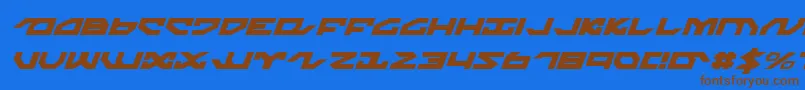 NightrunnerItalic Font – Brown Fonts on Blue Background