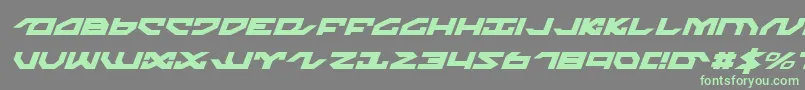 Шрифт NightrunnerItalic – зелёные шрифты на сером фоне