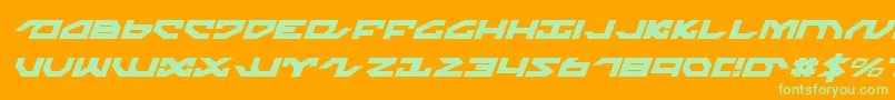 NightrunnerItalic Font – Green Fonts on Orange Background
