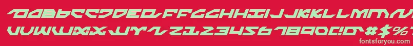 NightrunnerItalic Font – Green Fonts on Red Background