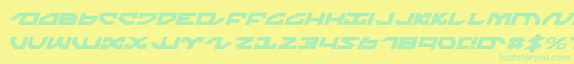 Шрифт NightrunnerItalic – зелёные шрифты на жёлтом фоне