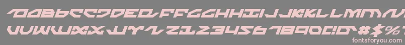 NightrunnerItalic-fontti – vaaleanpunaiset fontit harmaalla taustalla