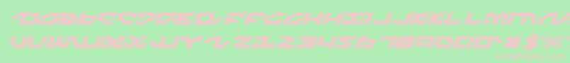 フォントNightrunnerItalic – 緑の背景にピンクのフォント