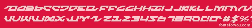 フォントNightrunnerItalic – 赤い背景にピンクのフォント