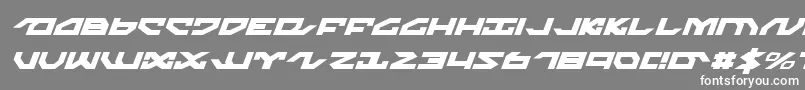 フォントNightrunnerItalic – 灰色の背景に白い文字