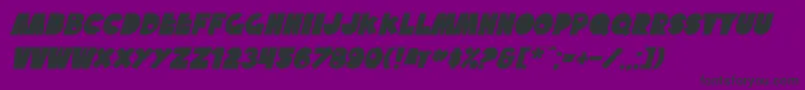 Шрифт SfTattleTalesBoldItalic – чёрные шрифты на фиолетовом фоне