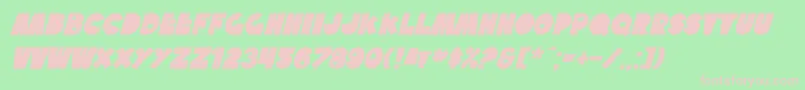 SfTattleTalesBoldItalic Font – Pink Fonts on Green Background