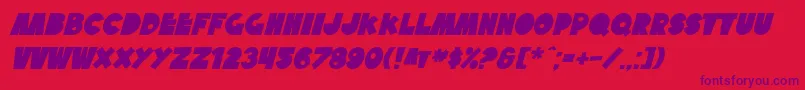 SfTattleTalesBoldItalic Font – Purple Fonts on Red Background