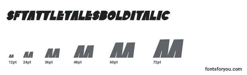 SfTattleTalesBoldItalic Font Sizes