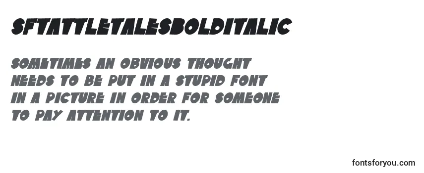 SfTattleTalesBoldItalic Font
