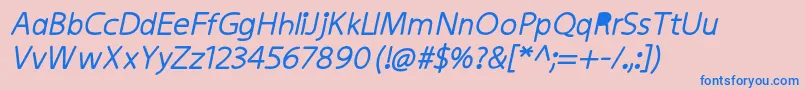 KiddysansFatItalic Font – Blue Fonts on Pink Background