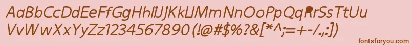 KiddysansFatItalic Font – Brown Fonts on Pink Background