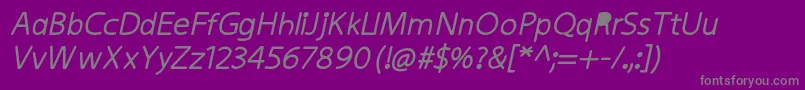 KiddysansFatItalic Font – Gray Fonts on Purple Background