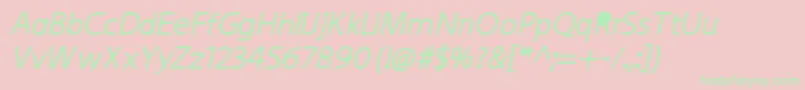 KiddysansFatItalic Font – Green Fonts on Pink Background