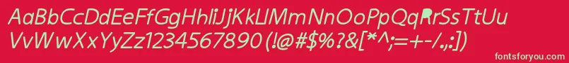KiddysansFatItalic Font – Green Fonts on Red Background