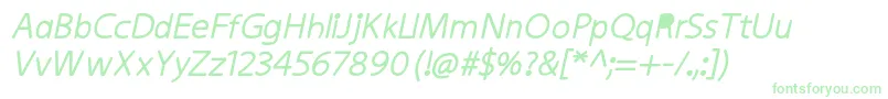 KiddysansFatItalic Font – Green Fonts on White Background