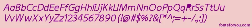 KiddysansFatItalic Font – Purple Fonts on Pink Background