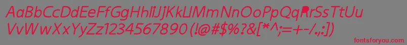 KiddysansFatItalic Font – Red Fonts on Gray Background