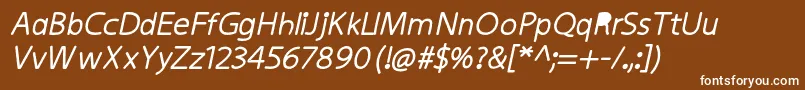 KiddysansFatItalic Font – White Fonts on Brown Background