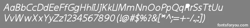 KiddysansFatItalic Font – White Fonts on Gray Background