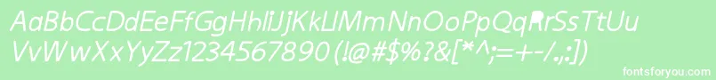 KiddysansFatItalic Font – White Fonts on Green Background