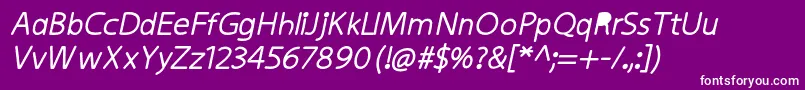 KiddysansFatItalic Font – White Fonts on Purple Background