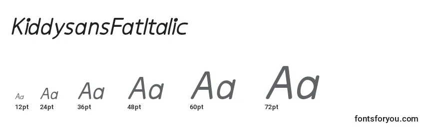 KiddysansFatItalic Font Sizes