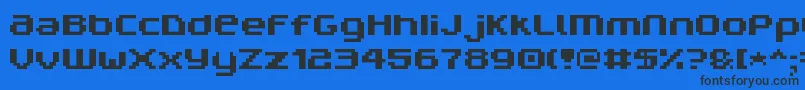 フォントV5ProphitNon – 黒い文字の青い背景