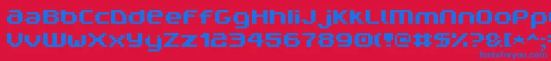 fuente V5ProphitNon – Fuentes Azules Sobre Fondo Rojo