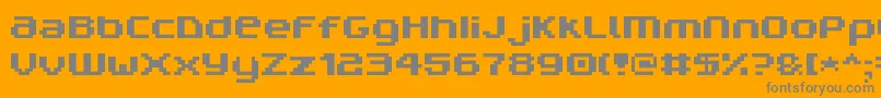 V5ProphitNon Font – Gray Fonts on Orange Background