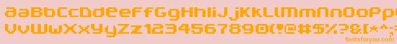 V5ProphitNon Font – Orange Fonts on Pink Background