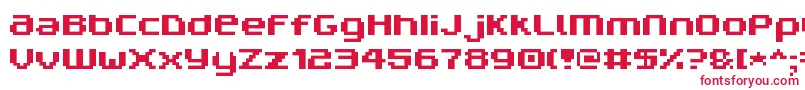 フォントV5ProphitNon – 白い背景に赤い文字